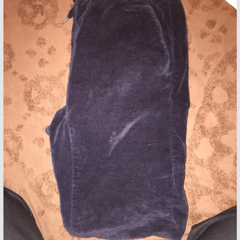 Bullhead Pants Velvet Size M Navy Blue Zipper ank.